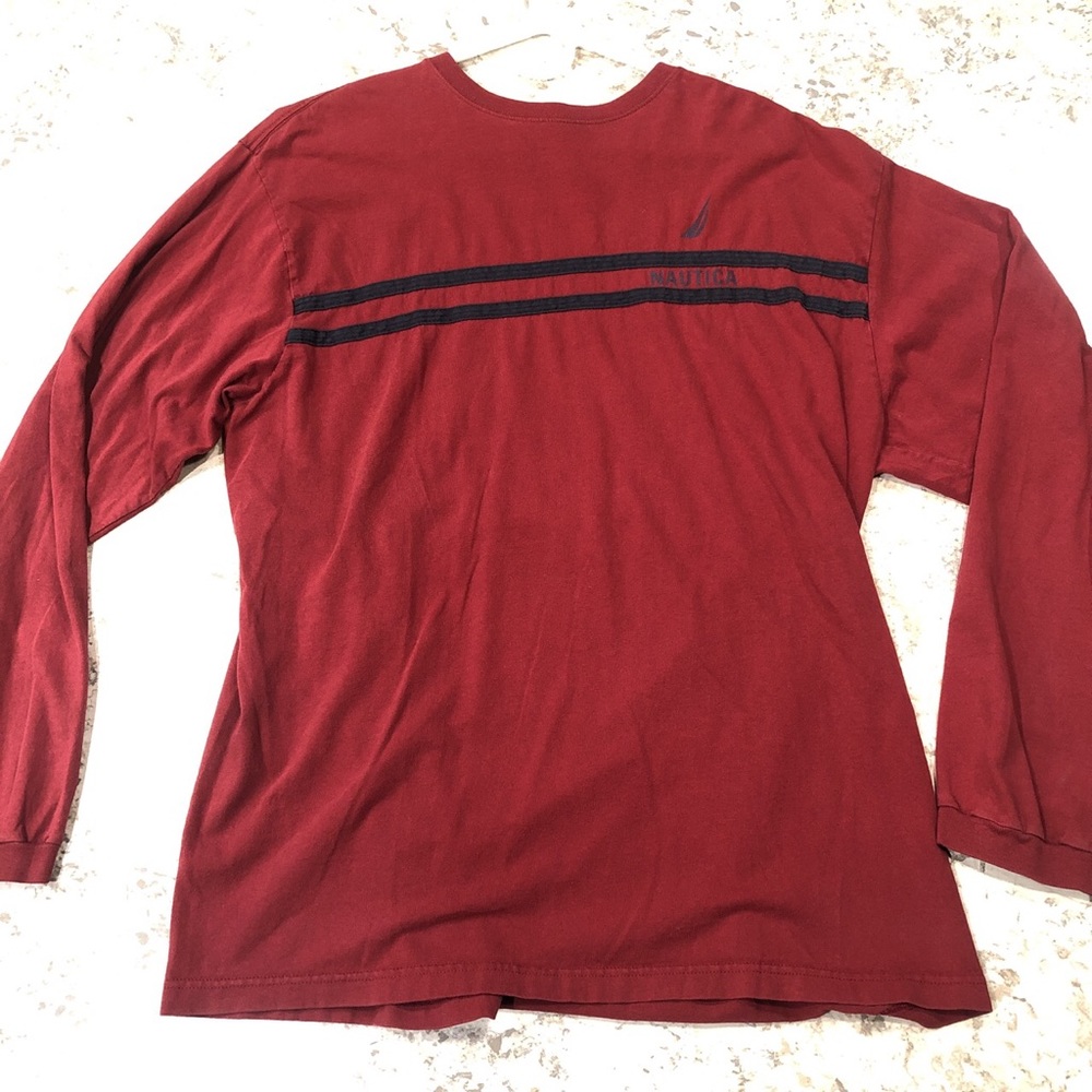 Vintage Nautica long sleeve red shirt